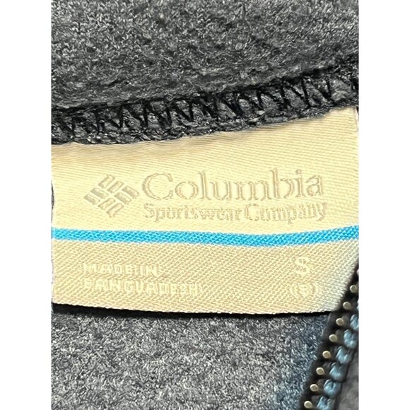 Columbia Child Navy Blue Hooded Fleece Jacket Full Zip Size S 8 Polyester - Picture 4 of 5